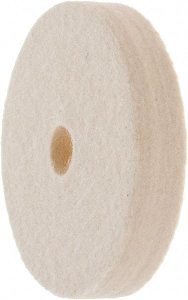 Value Collection - 3" Diam x 1/2" Thick Unmounted Buffing Wheel - 1 Ply, Polishing Wheel, 1/2" Arbor Hole, Hard Density - Eagle Tool & Supply