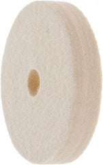 Value Collection - 3" Diam x 1/2" Thick Unmounted Buffing Wheel - 1 Ply, Polishing Wheel, 1/2" Arbor Hole, Hard Density - Eagle Tool & Supply