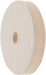 Value Collection - 3" Diam x 1/2" Thick Unmounted Buffing Wheel - 1 Ply, Polishing Wheel, 1/2" Arbor Hole, Medium Density - Eagle Tool & Supply