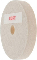 Value Collection - 3" Diam x 1/2" Thick Unmounted Buffing Wheel - 1 Ply, Polishing Wheel, 1/2" Arbor Hole, Soft Density - Eagle Tool & Supply