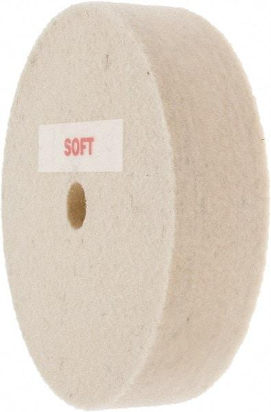 Value Collection - 4" Diam x 1" Thick Unmounted Buffing Wheel - 1 Ply, Polishing Wheel, 1/2" Arbor Hole, Medium Density - Eagle Tool & Supply