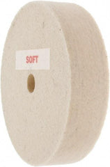 Value Collection - 4" Diam x 1" Thick Unmounted Buffing Wheel - 1 Ply, Polishing Wheel, 1/2" Arbor Hole, Medium Density - Eagle Tool & Supply
