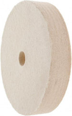Value Collection - 4" Diam x 3/4" Thick Unmounted Buffing Wheel - 1 Ply, Polishing Wheel, 1/2" Arbor Hole, Hard Density - Eagle Tool & Supply