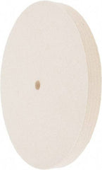 Value Collection - 8" Diam x 3/4" Thick Unmounted Buffing Wheel - 1 Ply, Polishing Wheel, 1/2" Arbor Hole, Medium Density - Eagle Tool & Supply