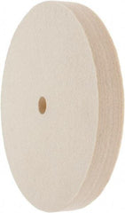 Value Collection - 6" Diam x 3/4" Thick Unmounted Buffing Wheel - 1 Ply, Polishing Wheel, 1/2" Arbor Hole, Hard Density - Eagle Tool & Supply