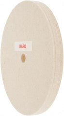 Value Collection - 6" Diam x 1/2" Thick Unmounted Buffing Wheel - 1 Ply, Polishing Wheel, 1/2" Arbor Hole, Hard Density - Eagle Tool & Supply