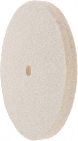 Value Collection - 6" Diam x 1/2" Thick Unmounted Buffing Wheel - 1 Ply, Polishing Wheel, 1/2" Arbor Hole, Soft Density - Eagle Tool & Supply