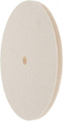 Value Collection - 6" Diam x 1/4" Thick Unmounted Buffing Wheel - 1 Ply, Polishing Wheel, 1/2" Arbor Hole, Hard Density - Eagle Tool & Supply