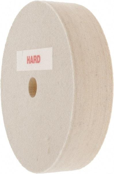 Value Collection - 4" Diam x 1" Thick Unmounted Buffing Wheel - 1 Ply, Polishing Wheel, 1/2" Arbor Hole, Hard Density - Eagle Tool & Supply