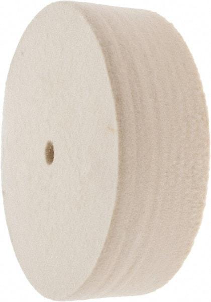 Value Collection - 6" Diam x 2" Thick Unmounted Buffing Wheel - 1 Ply, Polishing Wheel, 1/2" Arbor Hole, Soft Density - Eagle Tool & Supply