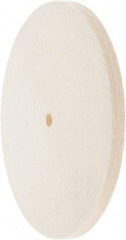 Value Collection - 8" Diam x 1/2" Thick Unmounted Buffing Wheel - 1 Ply, Polishing Wheel, 1/2" Arbor Hole, Medium Density - Eagle Tool & Supply