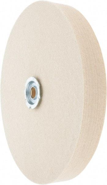 Value Collection - 8" Diam x 1" Thick Unmounted Buffing Wheel - 1 Ply, Polishing Wheel, 1" Arbor Hole, Medium Density - Eagle Tool & Supply