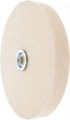 Value Collection - 8" Diam x 1" Thick Unmounted Buffing Wheel - 1 Ply, Polishing Wheel, 1" Arbor Hole, Medium Density - Eagle Tool & Supply