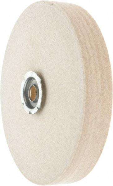 Value Collection - 6" Diam x 1" Thick Unmounted Buffing Wheel - 1 Ply, Polishing Wheel, 1" Arbor Hole, Hard Density - Eagle Tool & Supply