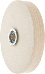 Value Collection - 6" Diam x 1" Thick Unmounted Buffing Wheel - 1 Ply, Polishing Wheel, 1" Arbor Hole, Hard Density - Eagle Tool & Supply