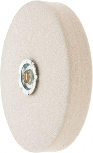 Value Collection - 6" Diam x 1" Thick Unmounted Buffing Wheel - 1 Ply, Polishing Wheel, 1" Arbor Hole, Medium Density - Eagle Tool & Supply