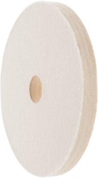 Value Collection - 6" Diam x 1/2" Thick Unmounted Buffing Wheel - 1 Ply, Polishing Wheel, 1" Arbor Hole, Medium Density - Eagle Tool & Supply