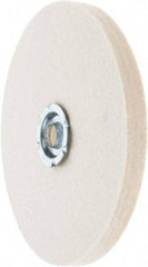 Value Collection - 6" Diam x 1/2" Thick Unmounted Buffing Wheel - 1 Ply, Polishing Wheel, 1" Arbor Hole, Soft Density - Eagle Tool & Supply