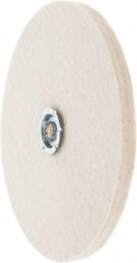 Value Collection - 8" Diam x 1/2" Thick Unmounted Buffing Wheel - 1 Ply, Polishing Wheel, 1" Arbor Hole, Soft Density - Eagle Tool & Supply