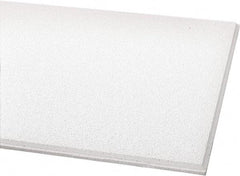 Armstrong World - 24" Long x 24" Wide, Wet-Formed Mineral Fiber Acoustic Ceiling Tile - ASTM E1264 Specification, White - Eagle Tool & Supply