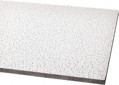 Armstrong World - 48" Long x 24" Wide, Wet-Formed Mineral Fiber Acoustic Ceiling Tile - ASTM E1264 Specification, White - Eagle Tool & Supply