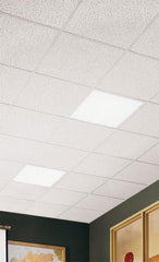 Armstrong World - 24" Long x 24" Wide, Wet-Formed Mineral Fiber Acoustic Ceiling Tile - ASTM E1264 Specification, White - Eagle Tool & Supply