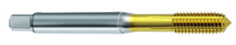 M3.5 x .60 Dia. - 6HX - 4 FL - Cobalt Semi-Bott Tap-TiN FORM-C DIN 371 - Eagle Tool & Supply