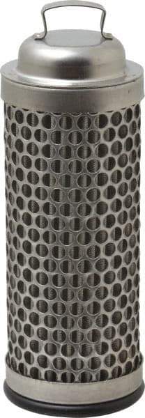 Flow Ezy Filters - 74 Micron, 1.6" Outside Diam, 4-1/2" Long, Stainless Steel Wire Cloth Media, Filter Element - 1.1" Inside Diam, Stainless Steel - Eagle Tool & Supply