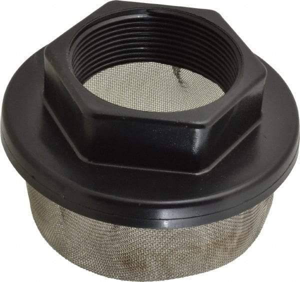 Flow Ezy Filters - 30 Mesh, 189 LPM, 50 GPM, 4.2" Diam, Female Pipe Mounted Suction Screen Strainer - 2 Port NPT, 2.6" Long - Eagle Tool & Supply