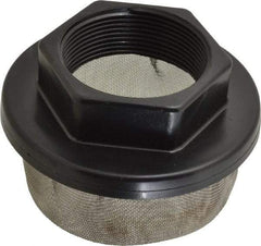 Flow Ezy Filters - 30 Mesh, 189 LPM, 50 GPM, 4.2" Diam, Female Pipe Mounted Suction Screen Strainer - 2 Port NPT, 2.6" Long - Eagle Tool & Supply