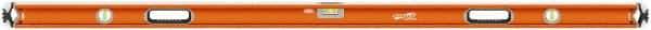 SAVAGE by SWANSON - 72" Long 3 Vial Box Beam Level - Aluminum, Orange - Eagle Tool & Supply