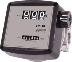 PRO-LUBE - 1" FNPT Port Nutating Disc Flowmeter - 150 Max psi, 5 to 32 GPM, Aluminum - Eagle Tool & Supply
