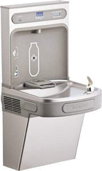 ELKAY - 8 GPH Cooling Capacity Barrier Free Wall Mounted Water Cooler & Fountain - In-Wall, 20 to 105 psi, 0.20 hp, Stainless Steel - Eagle Tool & Supply