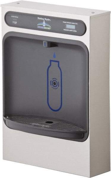 Halsey Taylor - 8 GPH Cooling Capacity Surface Mount Water Cooler & Fountain - Bottle Filling, 20 to 105 psi, 0.20 hp, Stainless Steel - Eagle Tool & Supply