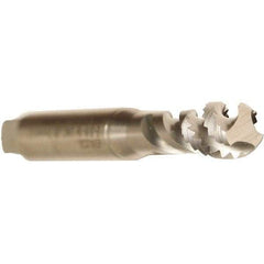 Emuge - M3x0.50 Metric 3 Flute 6H Bottoming Spiral Flute Tap - Cobalt, Bright Finish, 56mm OAL, Right Hand Flute, Right Hand Thread, Series Enorm - Exact Industrial Supply