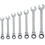 STANLEY® 7 Piece Metric Ratcheting Combination Wrench Set – 12 Point - Eagle Tool & Supply