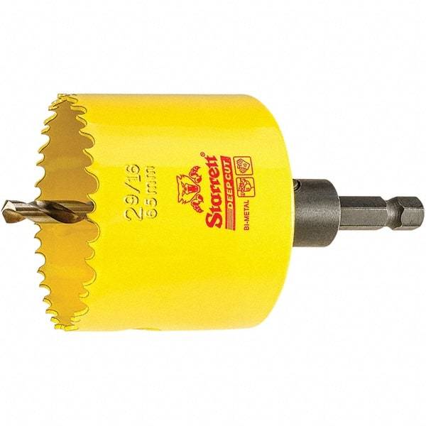 Starrett - 2-9/16" Diam, 2" Cutting Depth, Hole Saw - High Speed Steel Saw, Toothed Edge - Eagle Tool & Supply