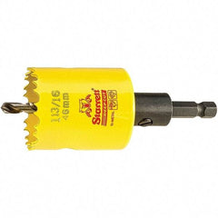 Starrett - 1-13/16" Diam, 2" Cutting Depth, Hole Saw - High Speed Steel Saw, Toothed Edge - Eagle Tool & Supply