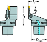 C4-LF151.23-27055-20 Capto® and SL Turning Holder - Eagle Tool & Supply