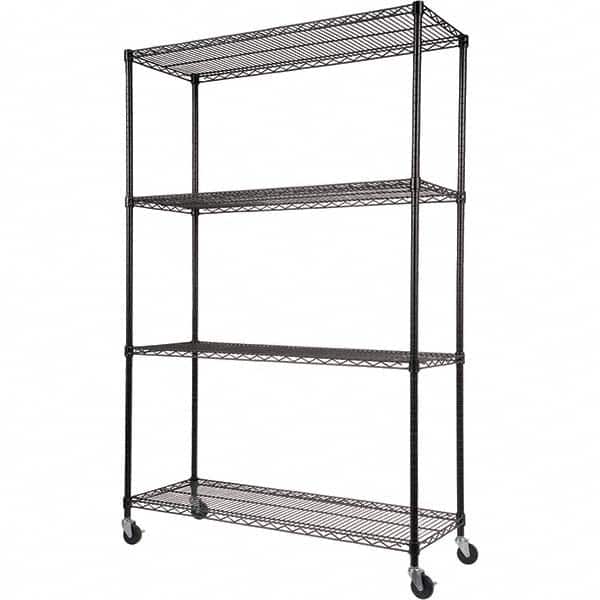 ALERA - 2,400 Lb Capacity 4 Shelf Wire Shelving - Starter Unit - Eagle Tool & Supply