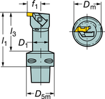 C5-CTLHOL-22090-3 Capto® and SL Turning Holder - Eagle Tool & Supply