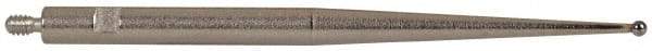 TESA Brown & Sharpe - 1mm Ball Diam, Carbide, Ball Test Indicator Contact Point - 1-7/16" Contact Point Length, Use with Brown & Sharpe BesTest 599 Series - Eagle Tool & Supply