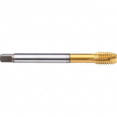 Emuge - M24x3.00 Metric 6H 4 Flute TiN-70 Finish Powdered Metal Spiral Point Tap - Eagle Tool & Supply