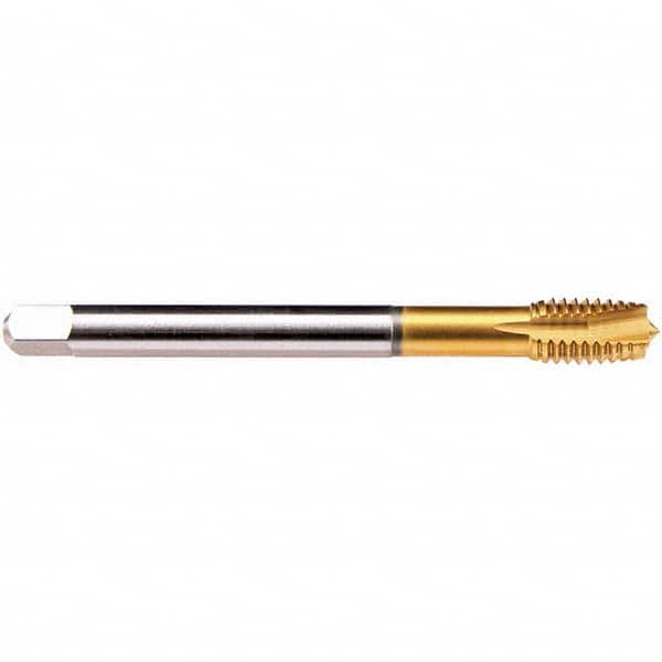 Emuge - M24x3.00 Metric 6HX 4 Flute TiN Finish HSS-E Spiral Point Tap - Eagle Tool & Supply