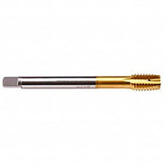 Emuge - M18x1.50 Metric Fine 6HX 4 Flute TiN Finish HSS-E Spiral Point Tap - Eagle Tool & Supply