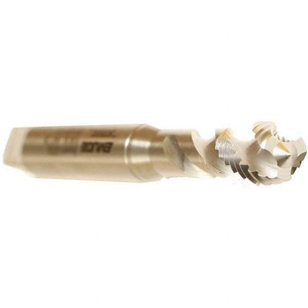 Emuge - M3x0.50 Metric 2 Flute 6H Modified Bottoming Spiral Flute Tap - Cobalt, Bright Finish, 56mm OAL, Right Hand Flute, Right Hand Thread, Series Enorm - Eagle Tool & Supply