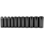 STANLEY® 1/2" Drive 11 Piece Fractional Deep Impact Socket Set – 6 Point - Eagle Tool & Supply