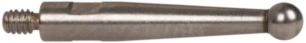 TESA Brown & Sharpe - 2mm Ball Diam, Steel, Ball Test Indicator Contact Point - 1/2" Contact Point Length, Use with Brown & Sharpe BesTest 599 Series - Eagle Tool & Supply