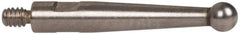 TESA Brown & Sharpe - 2mm Ball Diam, Steel, Ball Test Indicator Contact Point - 1/2" Contact Point Length, Use with Brown & Sharpe BesTest 599 Series - Eagle Tool & Supply