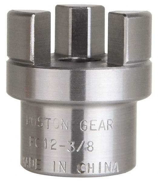 Boston Gear - 3/8" Max Bore Diam, FC12 Coupling Size, Flexible Half Coupling - 1-1/4" OD, 2.32" OAL, Steel - Eagle Tool & Supply